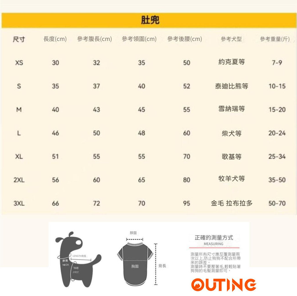 狗狗肚兜寵物卡通衣服(S碼)│狗狗肚兜│寵物卡通衣服|防水防髒護肚雨衣|哥基八哥可愛速乾透氣衣