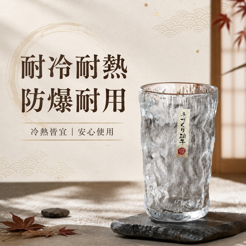 日式錘紋鳴門威士忌酒杯(透明高身款 350ml)│創意啤酒杯│水晶玻璃杯子