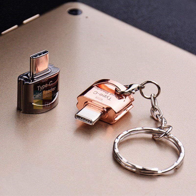 迷你金屬USB 3.1 Type-C讀卡器/ 迷你sd卡/usb閃存驅動器/C型轉接頭/轉換器/OTG讀卡器/高速內存卡/手機SD卡外置
