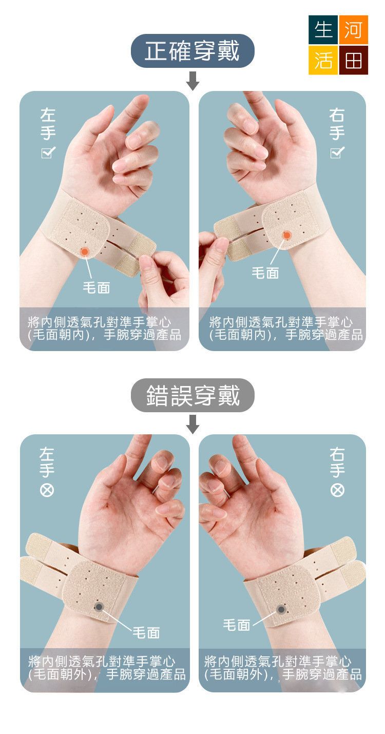彈性可調節護腕套（單隻裝）