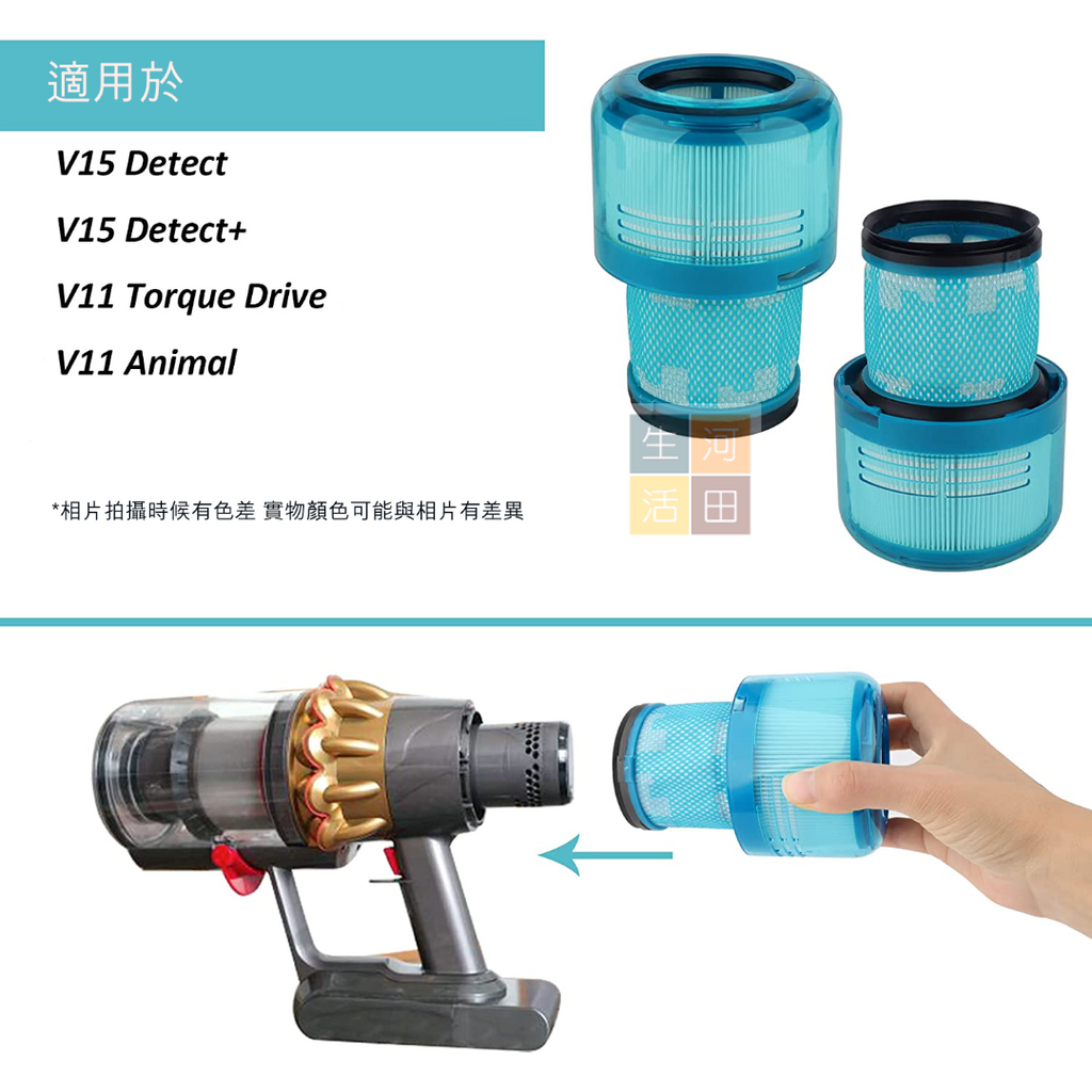 後置濾網濾芯 適用於Dyson V15 V11 無線吸塵機套件 代用 替換用