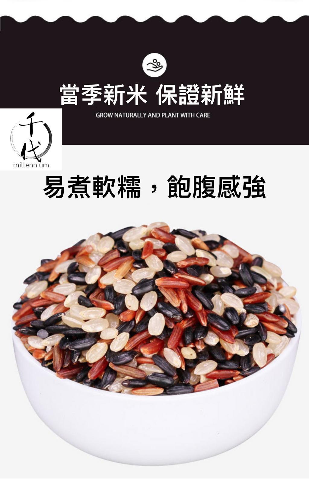 三色糙米(真空包裝)(500G)│有助心臟及腸道健康│五穀雜糧