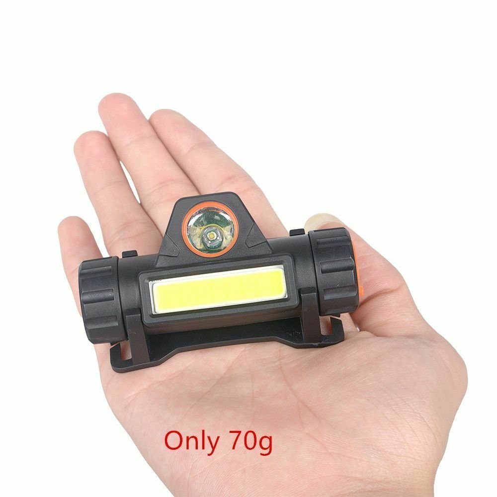 迷你COB LED頭燈電筒USB可充電內置18650手電筒露營遠足夜釣燈 Head Light