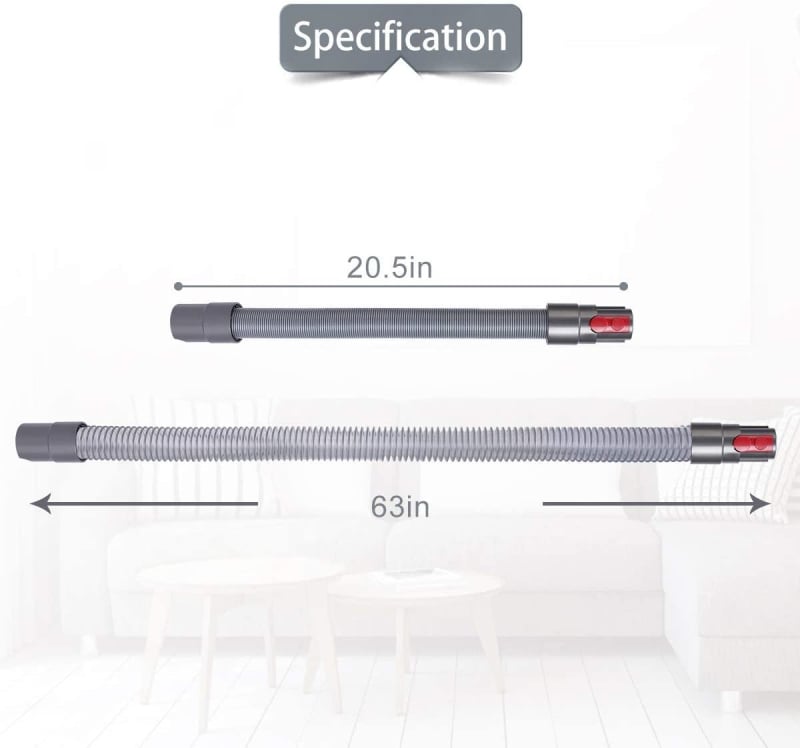Dyson 副廠 V15 V11 V10 V8 V7延長軟管（20至60英寸）兼容 大部分非電動配件 — 產品詳圖