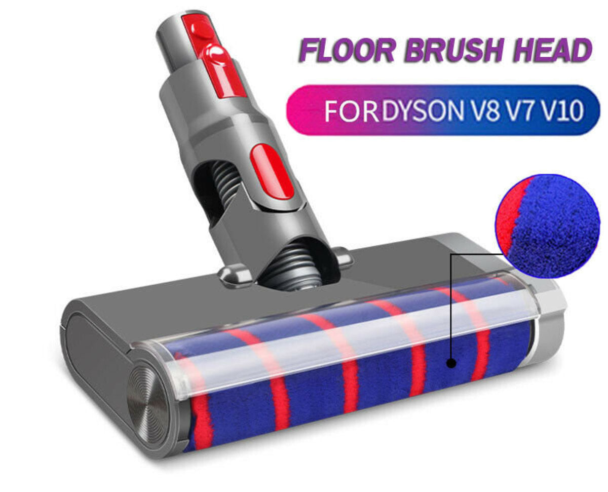 副廠轉動刷頭 Roller Brush 適合 Dyson V7 V8 V10 V11 V15吸塵機軟絨毛滾筒吸頭 — 產品詳圖