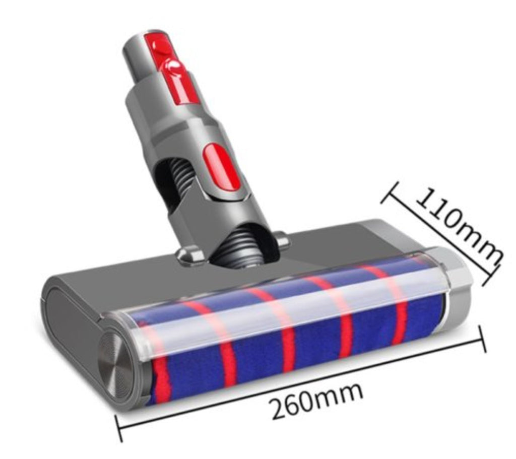 副廠轉動刷頭 Roller Brush 適合 Dyson V7 V8 V10 V11 V15吸塵機軟絨毛滾筒吸頭 — 產品詳圖