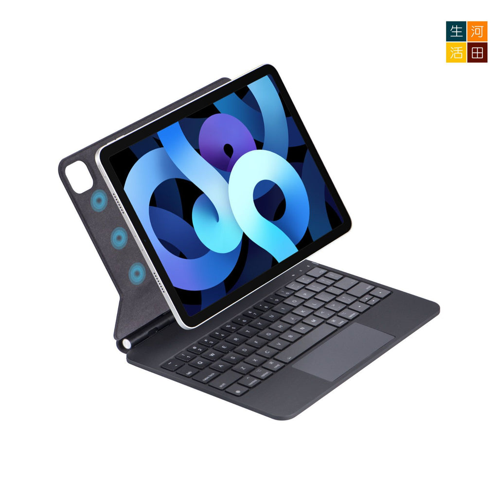iPad 11吋 / 10.9吋 (第十代) 磁吸背光鍵盤保護套 (2025型號適用) - 無延遲靜音按鍵