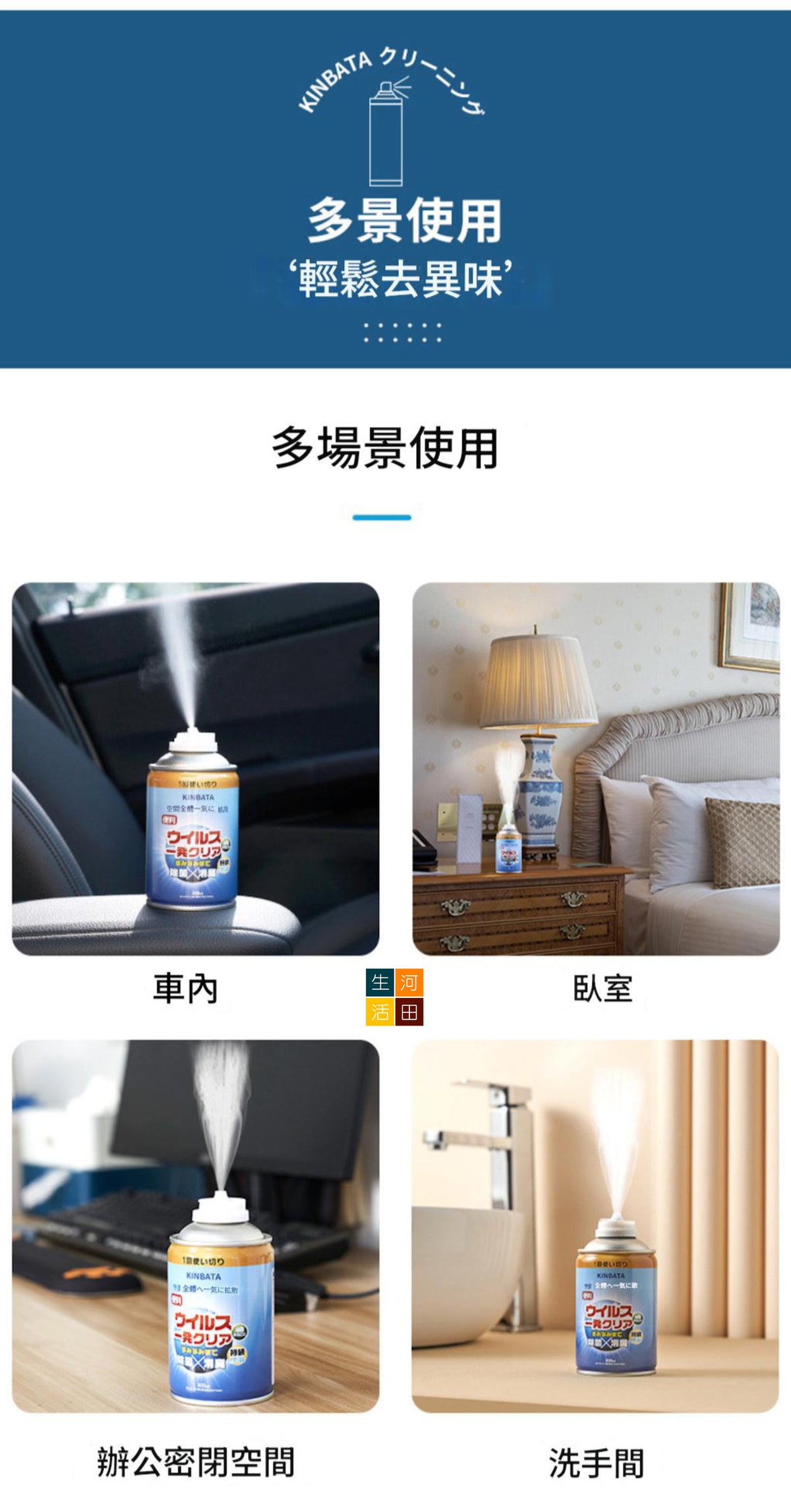車用及家居空氣清新噴霧(300ml)│雙用清新噴霧│秒淨除臭│清除異味專家