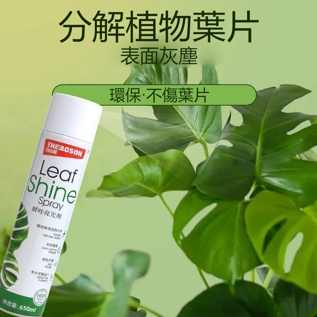 THEAOSON鮮葉光亮劑650ml│鮮切花保鮮劑│玫瑰百合植物通用型營養液│鮮花保鮮液