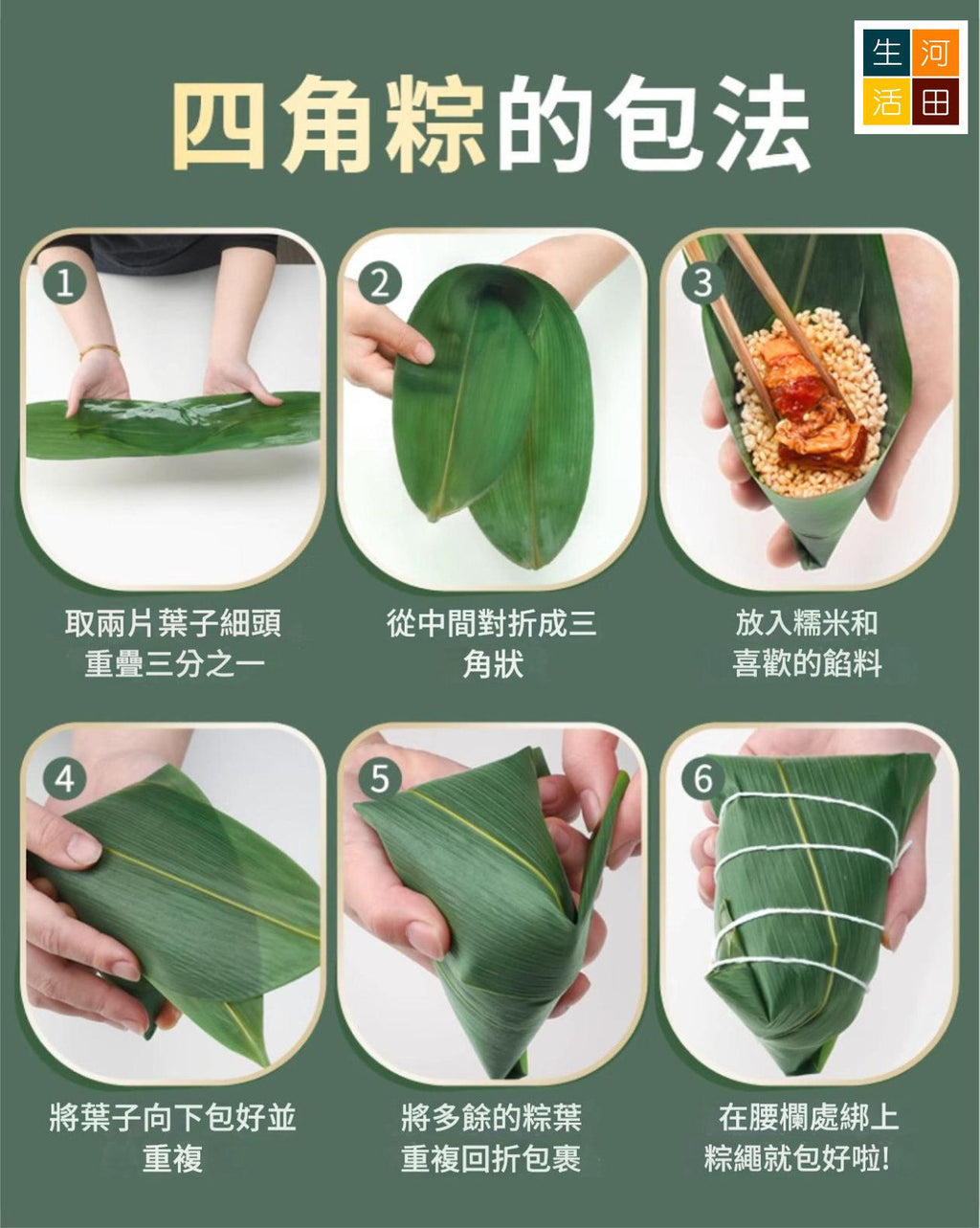 乾粽子葉(大片寬 7-10厘米│50片)│大號粽葉│端午節包粽子│乾粽葉│家用粽葉