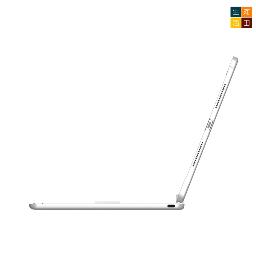 iPad Pro 7/8th 2025 2025 24 11 旋轉鍵盤保護套(銀色) A3357 A3358 A3359 A2836 A2837 A3006觸控板 7色背光 — 產品詳圖