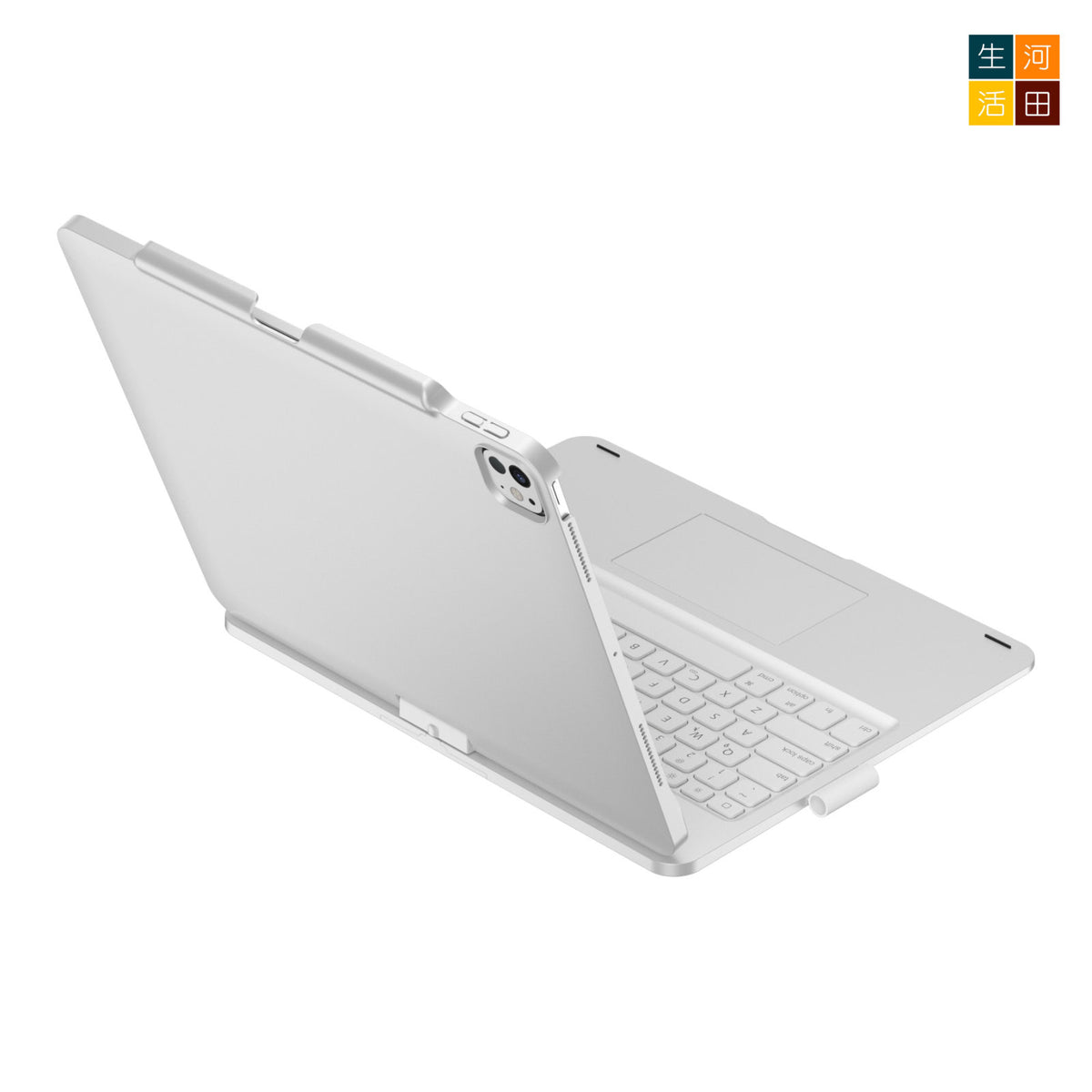 iPad Air/Pro 7&8th 2025 24 13" 旋轉鍵盤保護套(銀色) 觸控板 7色背光 A3268 A2925 A3360 A3269 A2926 A3361無線藍牙 — 產品詳圖