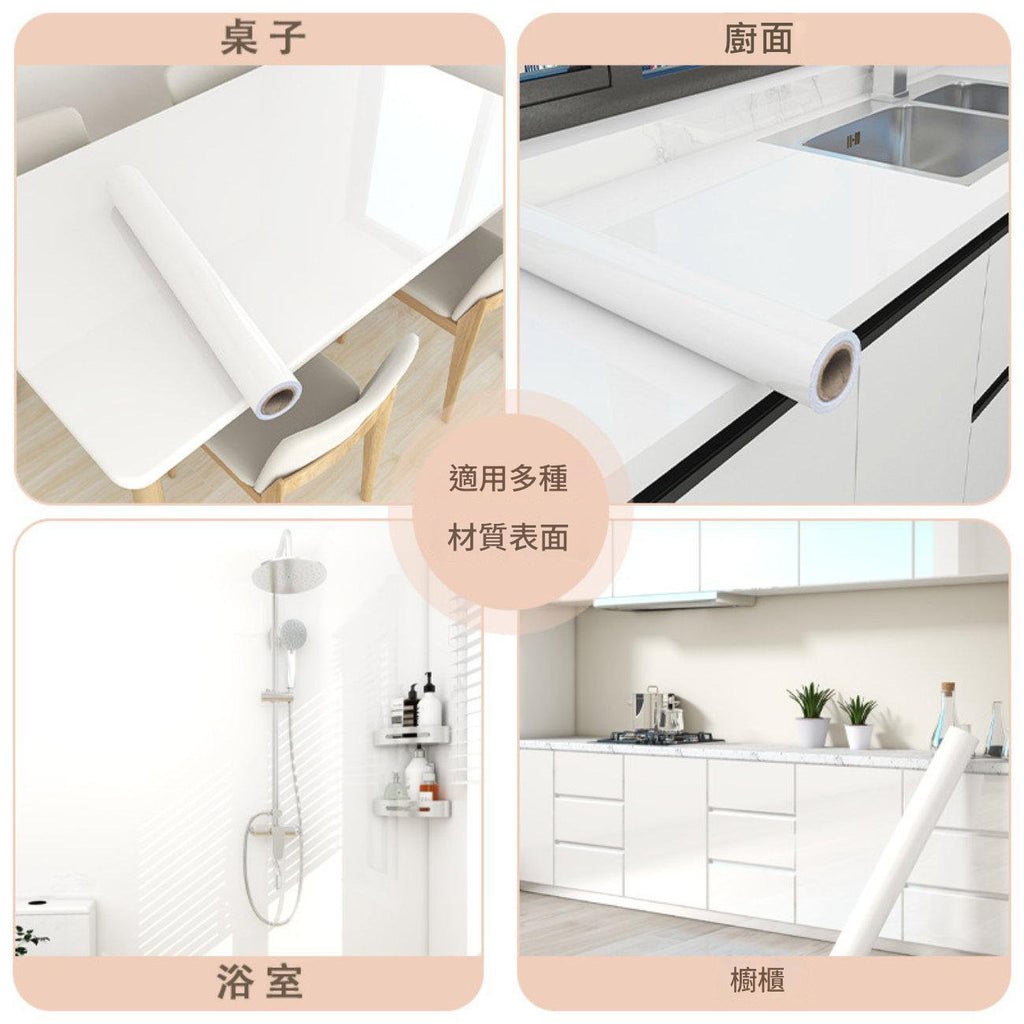 防水防油櫃門貼(珠光白)│耐磨櫃門貼│自黏防污櫃門貼│多功能櫃門貼│便捷裝飾貼