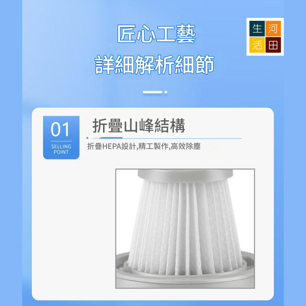 空氣濾網濾芯(3件裝)(適用於小米/米家/Mi Mini手持無線吸塵機)│HEPA替換濾芯│車用家用吸塵器濾網