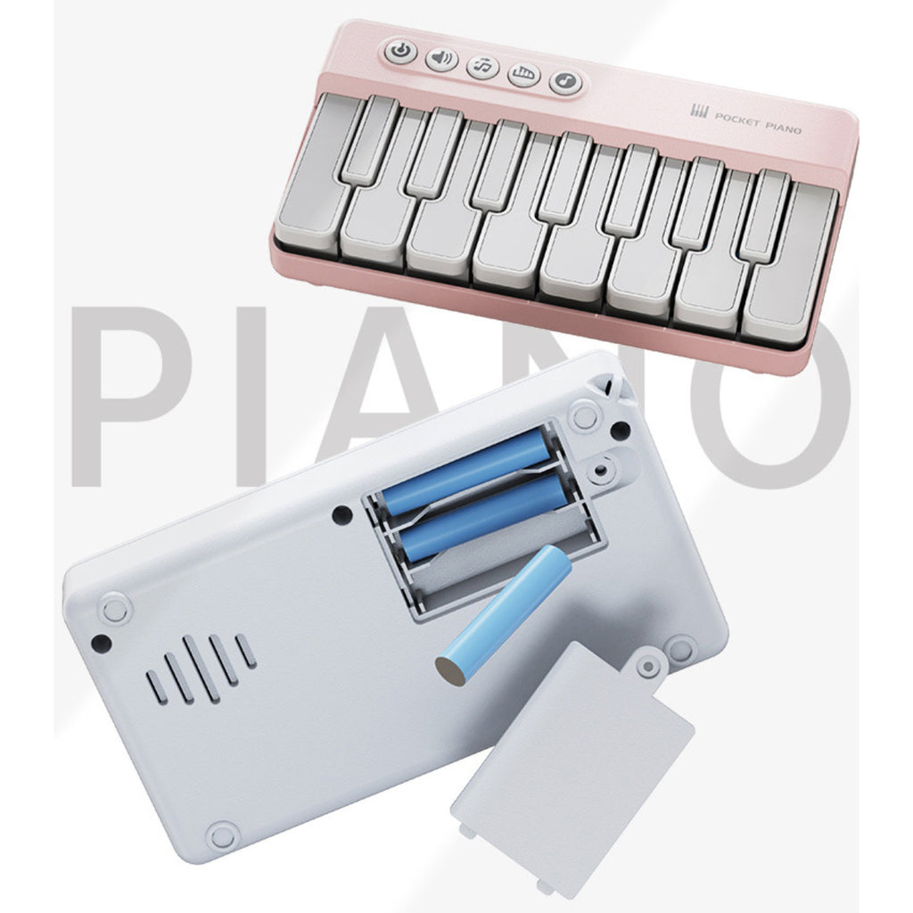 口袋彩虹電子琴(白色)│便攜樂器│可彈奏鋼琴│嬰幼兒早教玩具│多功能音樂玩具