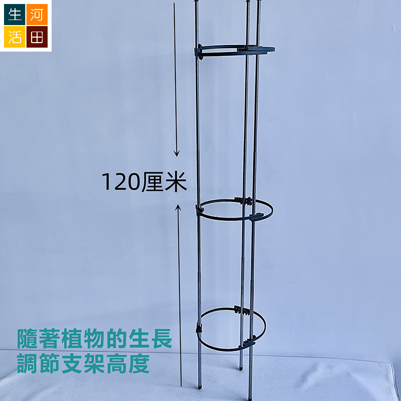 不鏽鋼伸縮爬藤植物花架支架 可調高度花架及連接卡扣 (3枝支架+3個卡扣)