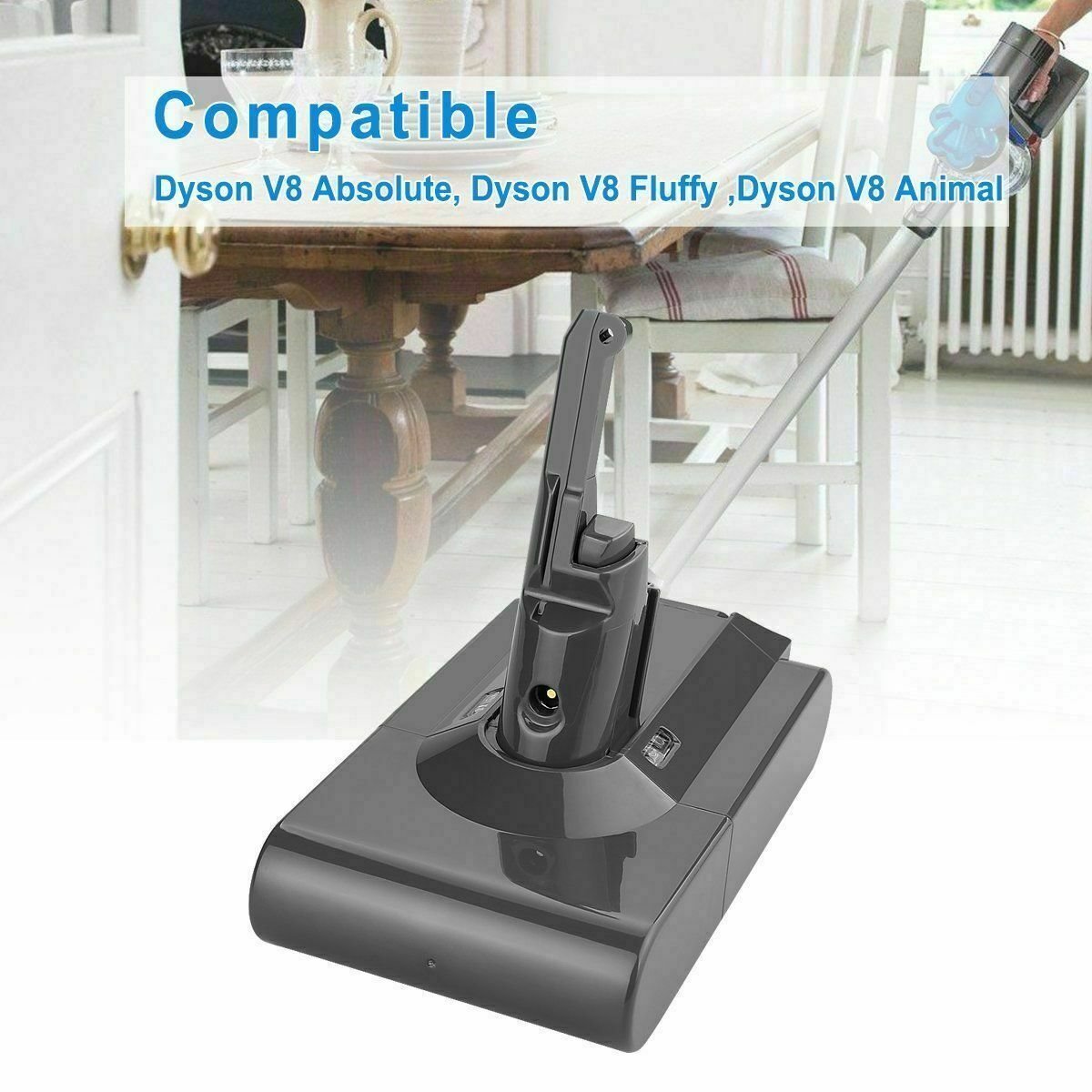 適用 Dyson V8 系列 4000mAh 鋰電池｜非原廠代用 — 產品詳圖
