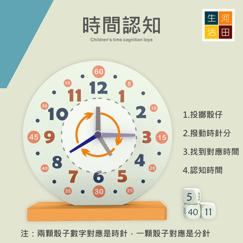 木製寶寶時鐘教學玩具|幼兒認知時間益智遊戲|益智作息安排訓練工具 — 產品詳圖