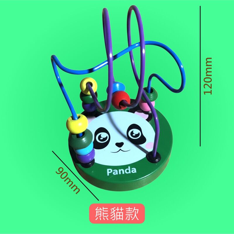 木質小繞珠玩具(熊貓)│幼兒兒童顏色認知玩具│智力開發│早期教育玩具 — 產品詳圖