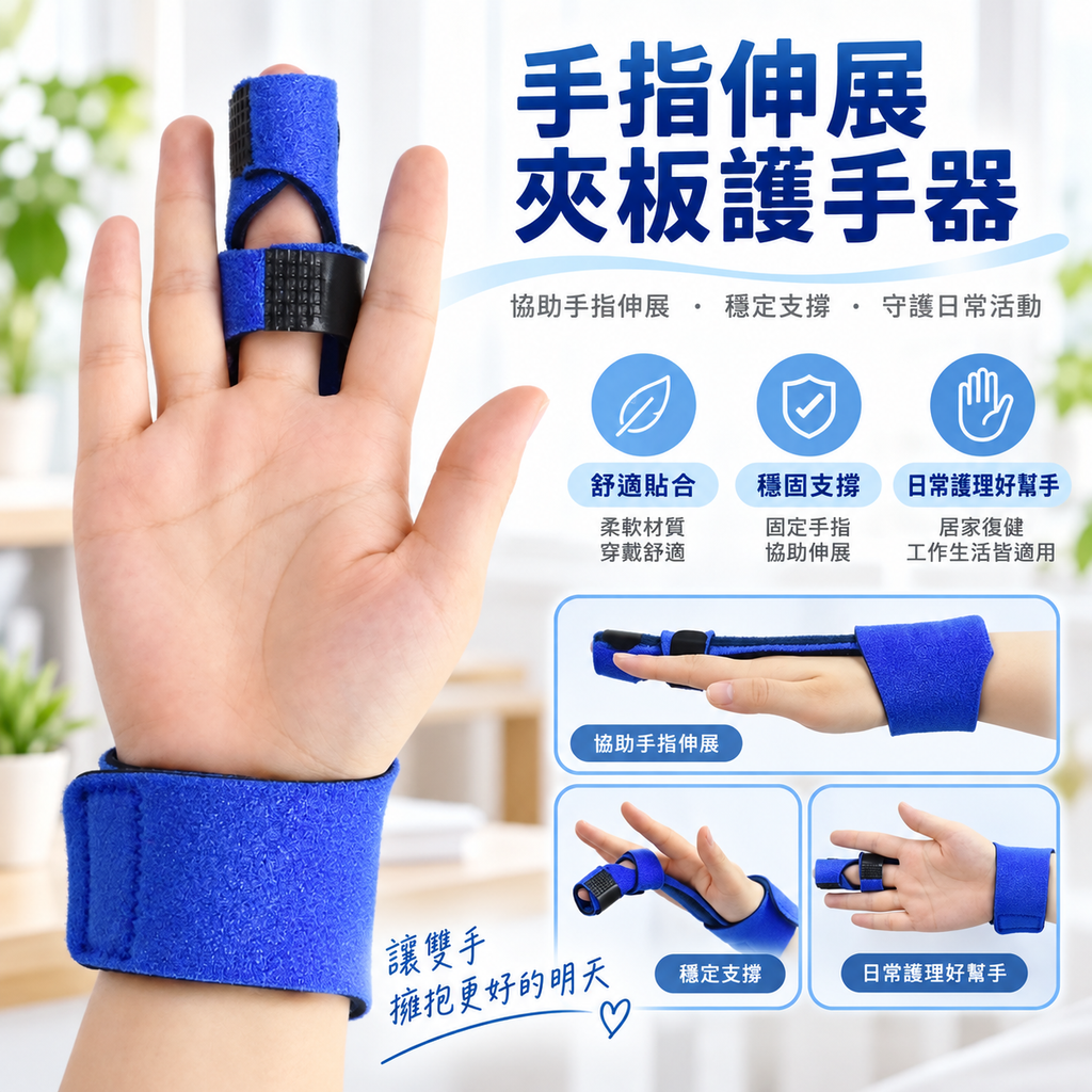 手指支撐金屬手夾板 | 手指保護伸展板