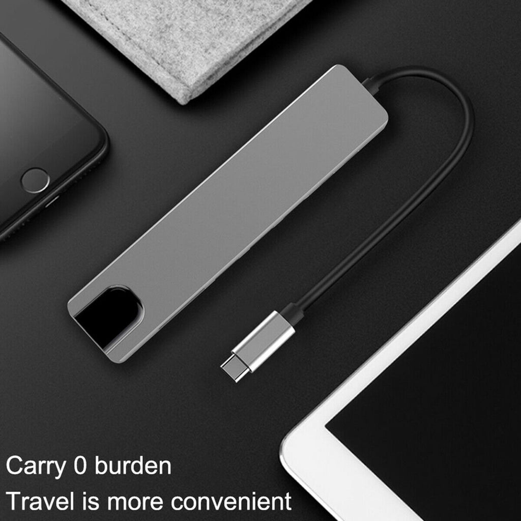USB type C 8 in1 4K RJ45 HDMI USB 3.0 擴展器 Hub 讀卡器 適用於 Macbook Matepad Surface Pro 6 7 — 產品詳圖