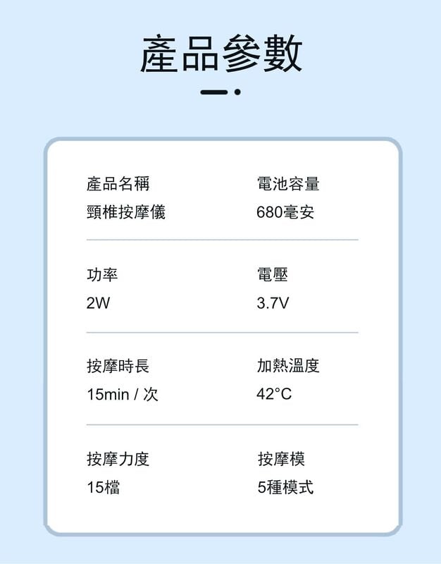 恒溫頸部按摩器 | 深層紓壓，智能護頸按摩儀 — 產品詳圖