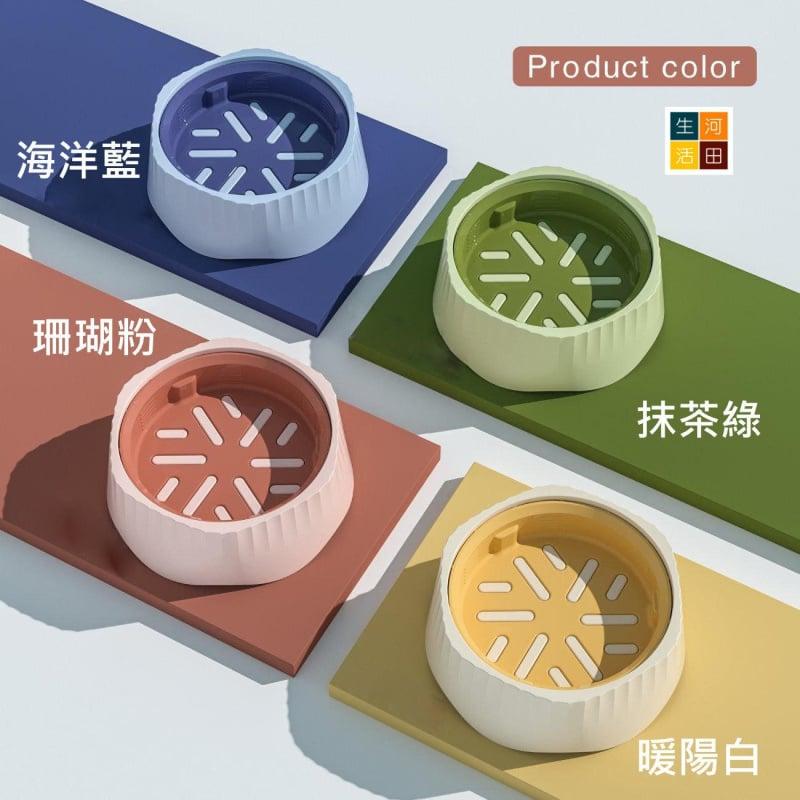 切換式寵物食盆(綠色)│慢食常規兩用食盆│貓糧碗防打翻│多功能寵物碗│一盆兩用