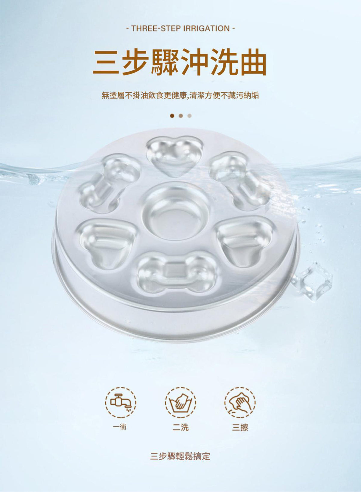 304不鏽鋼寵物慢食碗 (直徑 25cm)│大型犬貓適用│防噎碗│食品級飼食碗 — 產品詳圖