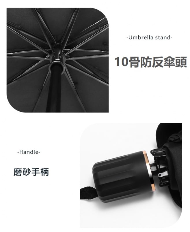 雨傘型汽車太陽檔 |折疊式 秒速開合遮陽罩 L大碼 — 產品詳圖